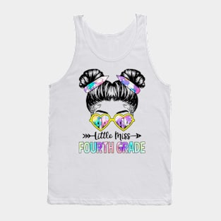 Little Miss Fourth Grade Girls Back To School Shirt Daughter Tank Top